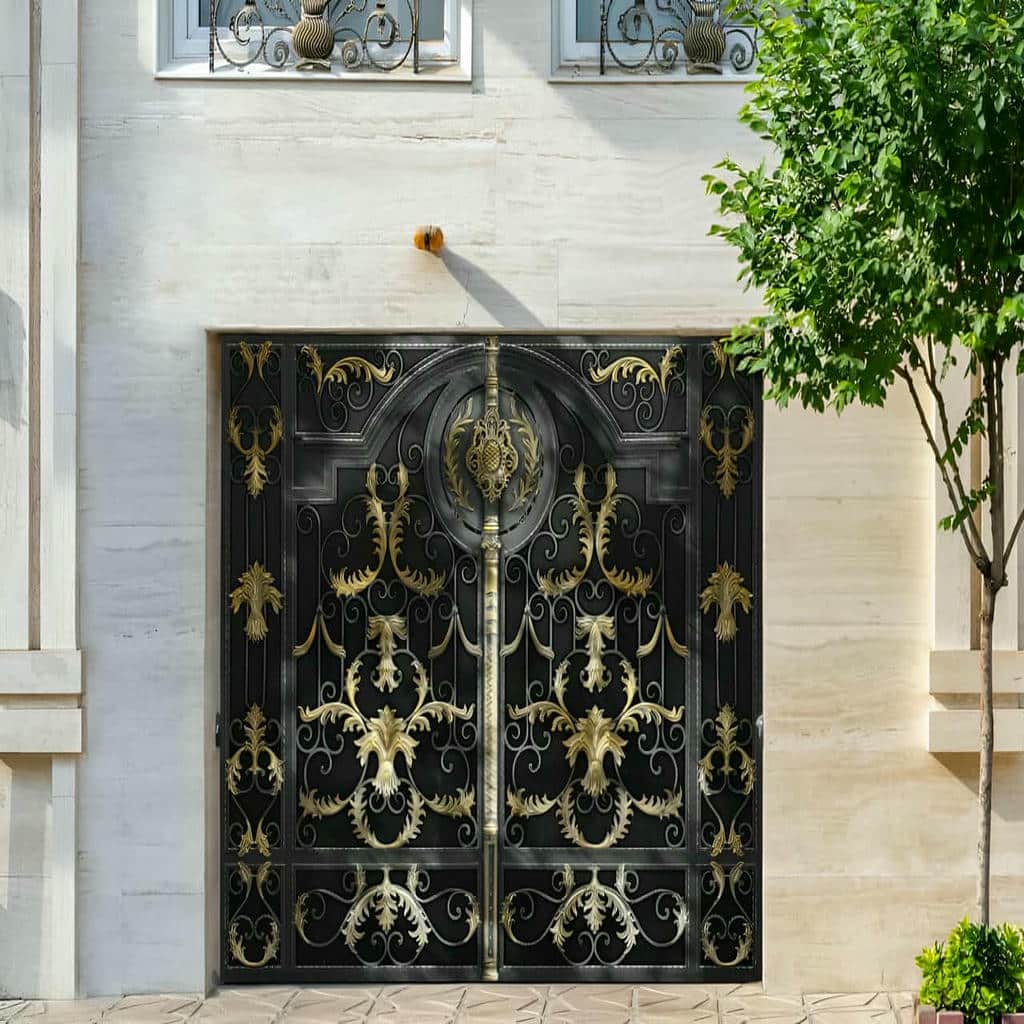 ساخت درب آهنی برش لیزری ورودی درختی