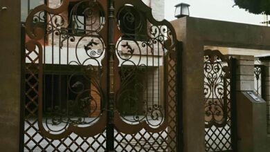 12 مدل درب ساختمان مدرن نمای سنگ