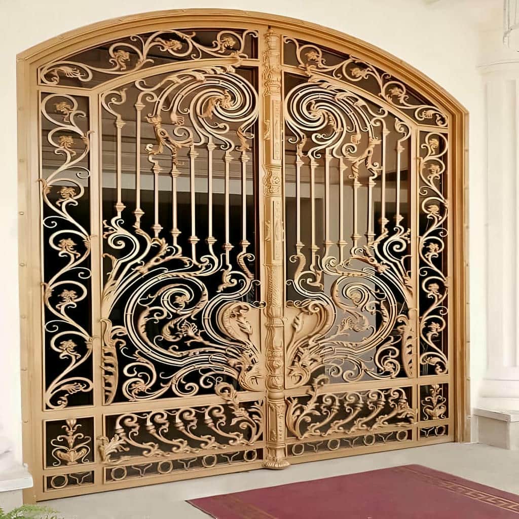 نصب درب پارکینگ آهنی ریلی روی ریل زمینی