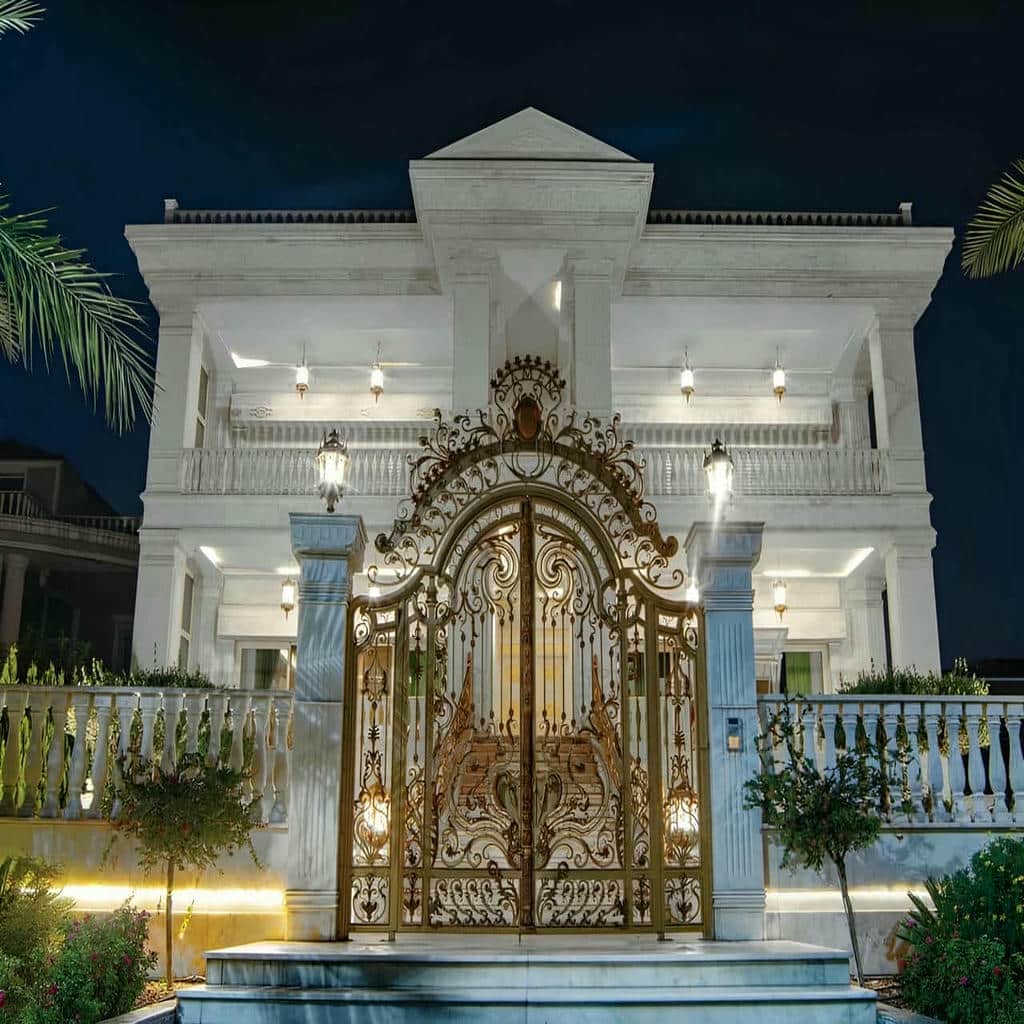 خرید درب پارکینگ آهنی ریلی با مدل مدرن