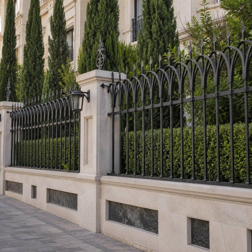 نصب حفاظ دیوار ویلا نمای سنگی روی شاسی فلزی نصب حفاظ دیوار ویلا نمای سنگی روی شاسی فلزی