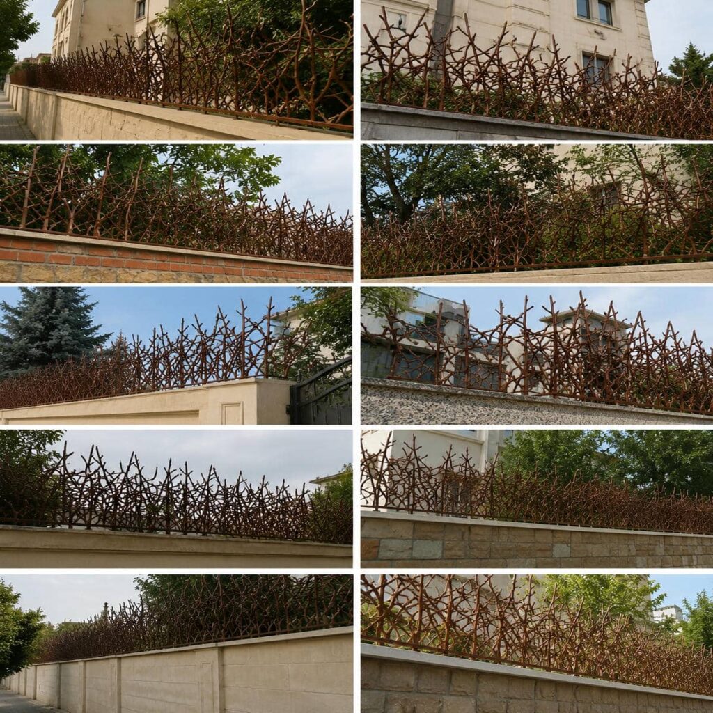 اجرای حفاظ روی دیوار حیاط مسکونی مدل دوردیفه