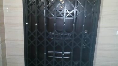 10 مدل درب آکاردئونی سه گل تسمه