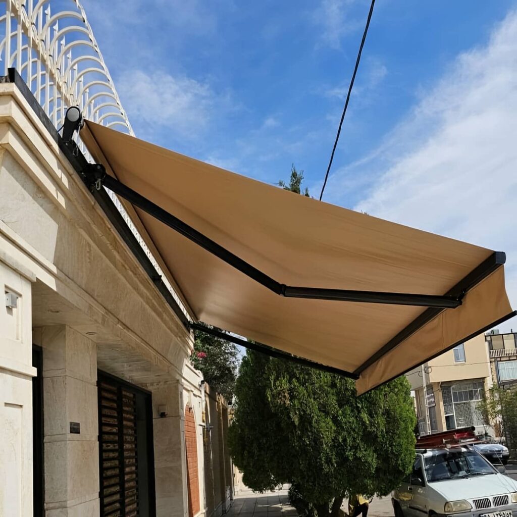 سایبان دوطرفه سفارشی با سازه فلزی