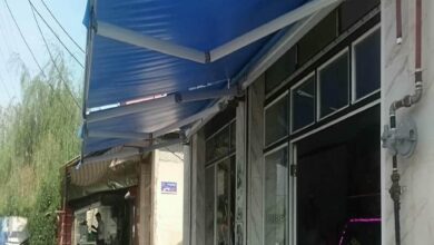 سایبان بازویی سفارشی با پوشش مقاوم