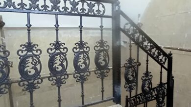 نرده فرفورژه راه پله فلزی