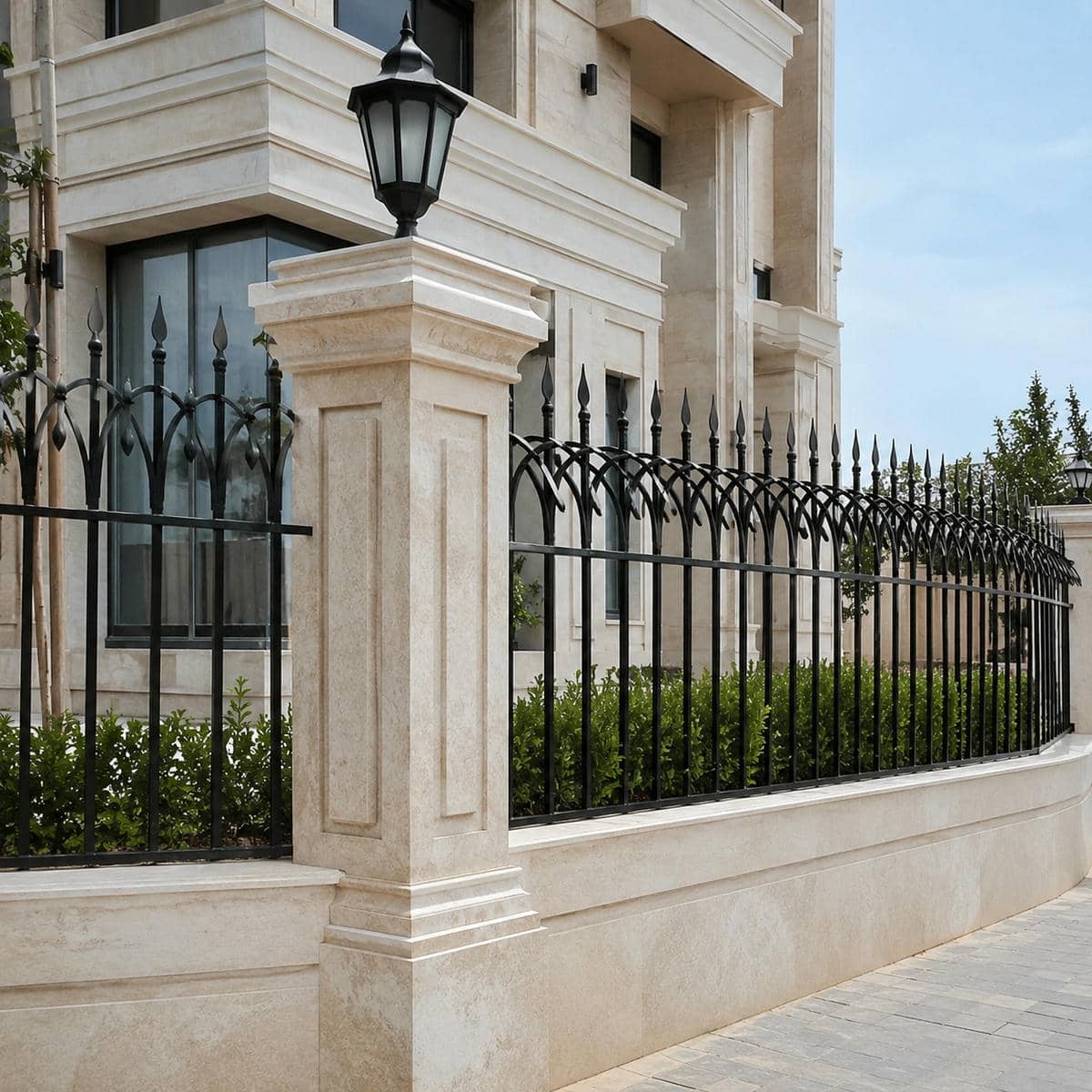 نرده دیوار حیاط فلزی سفارشی بزرگ