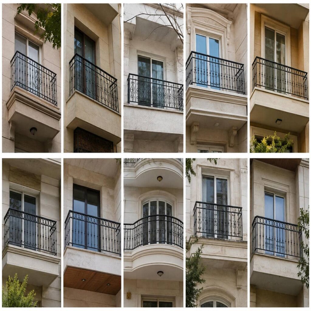 نرده پله با متریال فلزی با کیفیت